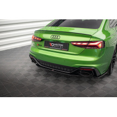 Maxton Design středový spoiler zadního nárazníku pro Audi RS5 F5, černý lesklý plast ABS