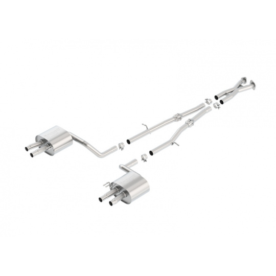 Borla Cat-Back výfukový systém "S-Type" pro Kia Stinger 3,3l V6 Turbo s automatickou přeovodovkou RWD/AWD r.v. 2018-2021