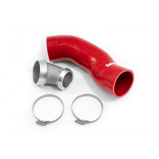 Forge Motorsport zvětšený vstup do turba pro Škoda Kodiaq RS s platformou MQB EVO a turbodmychadlem Garrett, 2021-, barva hadice: červená