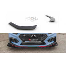 Maxton Design rohové spoilery pod přední nárazník pro Hyundai i30 N Mk3, černý lesklý plast ABS