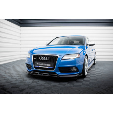 Maxton Design spoiler pod přední nárazník ver.4 pro Audi A4 B8, černý lesklý plast ABS, S-line Sedan/Avant