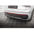 Maxton Design středový spoiler pod zadní nárazník s žebrováním pro Volkswagen Taigo Mk1 R-Line, černý lesklý plast ABS