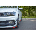 Maxton Design spoiler pod přední nárazník ver.5 pro Volkswagen Polo GTI Mk6, černý lesklý plast ABS