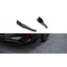 Maxton Design difuzory pod zadní nárazník s křidélky ver.1 pro BMW M8 Gran Coupe/F93, černý lesklý plast ABS