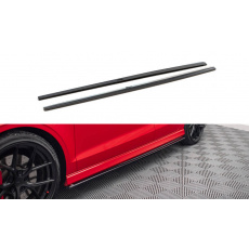 Maxton Design difuzory pod boční prahy pro Audi A3, S3 8V, 8V FL, černý lesklý plast ABS, Sedan