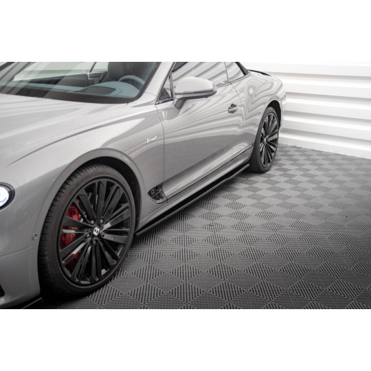 Maxton Design difuzory pod boční prahy pro Bentley Continental GT Mk3, černý lesklý plast ABS
