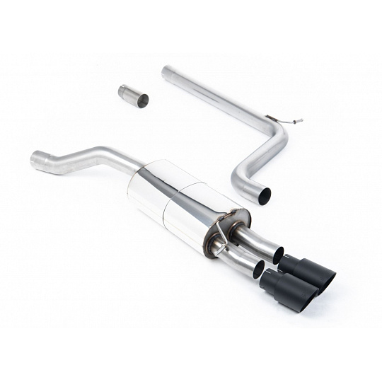 Milltek Sport výfukový systém cat-back bez rezonátoru pro Volkswagen Polo GTI 2.0 TSI (AW 5-dvéř.) bez GPF/OPF 2018-2019, typ koncovek: GT-90 černé