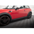 Maxton Design difuzory pod boční prahy pro Mini One R56, černý lesklý plast ABS