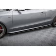 Maxton Design difuzory pod boční prahy ver.2 pro Audi S5 8T, černý lesklý plast ABS, S-line Coupe