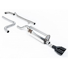 Milltek Sport výfukový systém cat-back Road+ pro Ford Fiesta Mk8 1.0T EcoBoost ST-Line 3/5-dvéř. (bez OPF/GPF) 2017-2019, GT-90 dvojité černé koncovky