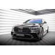 Maxton Design spoiler pod přední nárazník pro Mercedes třída S W223 AMG-Line, černý lesklý plast ABS