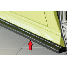 Rieger spoiler pod boční práh mont. strana pravá pro Audi A3 S3 8V 5-dvéř. (sportback 8VA) vč. faceliftu, 05/13-08/16, 09/16-, plast ABS lakovaný do černé lesklé barvy