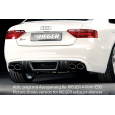 Rieger spoiler pod zadní nárazník pro Audi A5 S5 B8, B81 Sportback před faceliftem r.v. 06/07-07/11, plast ABS s povrchovou úpravou Carbon-Look, pro orig. dvojité koncovky na obou stranách