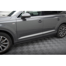 Maxton Design difuzory pod boční prahy pro Audi Q7 Mk2, černý lesklý plast ABS