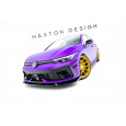 Maxton Design spoiler pod přední nárazník ver.3 pro Volkswagen Golf R Mk8 Facelift, černý lesklý plast ABS
