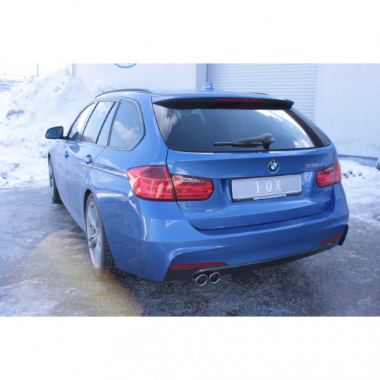 Fox Sportauspuff koncový díl výfuku s koncovkou 1x80 Typ 16 vlevo pro BMW řada 3 F30, F31 s motorem 3.0 d