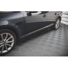 Maxton Design difuzory pod boční prahy pro Audi A4 B9, černý lesklý plast ABS