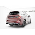 Maxton Design spoiler pod zadní nárazník s žebrováním pro BMW iX3 G08 FACELIFT, černý lesklý plast ABS, M-Pack