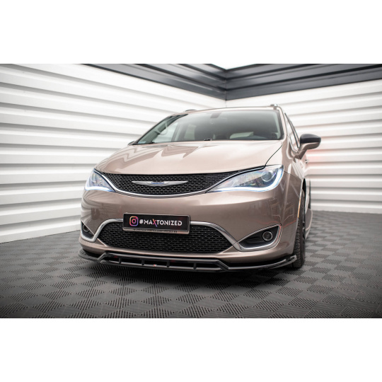 Maxton Design spoiler pod přední nárazník pro Chrysler Pacifica Mk2, černý lesklý plast ABS