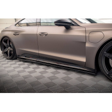 Maxton Design difuzory pod boční prahy pro Audi e-tron GT / RS GT Mk1, černý lesklý plast ABS