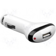 Automobilový napájecí zdroj 5V/1x2A USB bílý