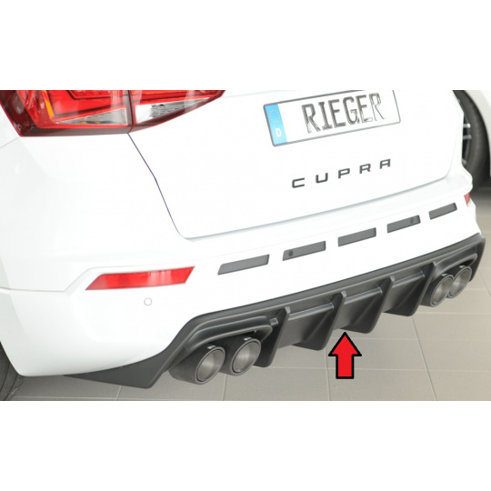 Rieger vložka zadního nárazníku pro Seat Ateca Cupra 5FP, plast ABS bez povrchové úpravy
