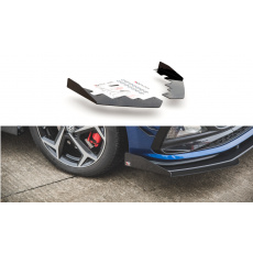 Maxton Design rohové spoilery pod přední nárazník pro Volkswagen Polo GTI Mk6, černý lesklý plast ABS
