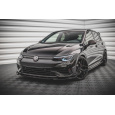 Maxton Design spoiler pod přední nárazník ver.4 pro Volkswagen Golf R Mk8, černý lesklý plast ABS