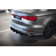 Maxton Design "Street Pro" difuzor zadního nárazníku pro Audi S3 8V, plast ABS bez povrchové úpravy, Sedan