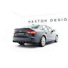 Maxton Design vložka zadního nárazníku pro Audi A4 B8 FL, černý lesklý plast ABS, Sedan/Avant, verze s dvojitou koncovkou na jedné straně Maxton Design vložka zadního nárazníku pro Audi A4 B8 FL, černý lesklý plast ABS, Sedan/Avant, verze s dvojitou koncovkou na jedné straně
