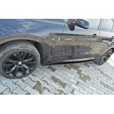 Maxton Design difuzory pod boční prahy pro BMW X6 F16, plast ABS bez povrchové úpravy, M-Pack