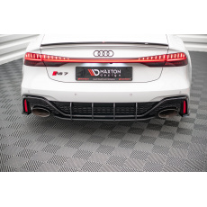 Maxton Design "Street Pro" difuzor zadního nárazníku pro Audi RS7 C8, plast ABS bez povrchové úpravy, s černou a červenou linkou Maxton Design "Street Pro" difuzor zadního nárazníku pro Audi RS7 C8, plast ABS bez povrchové úpravy, s černou a červenou linkou