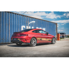 Maxton Design "Racing durability" zadní difuzor pro Mercedes třída C W205/C43 AMG Coupe, plast ABS bez povrchové úpravy, s červenou linkou