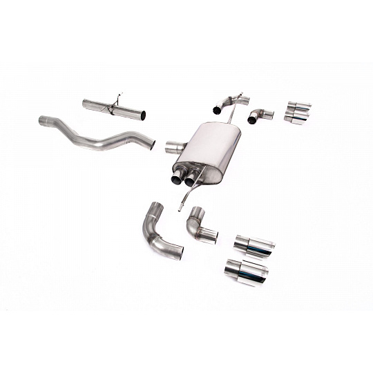 Milltek Sport výfukový systém OPF/GPF Back bez rezonátoru (hlasitější) pro Land rover Defender 90 3.0 I6 P400 (s OPF/GPF a bez OPF/GPF) 2020-2024, GT-90 leštěné koncovky