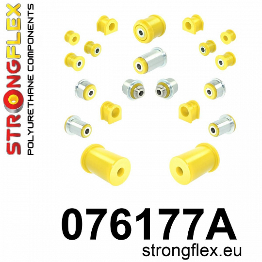 076177A: Strongflex Kompletní sada silentbloků pro zavěšení varianta SPORT 076177A: Strongflex Kompletní sada silentbloků pro zavěšení varianta SPORT
