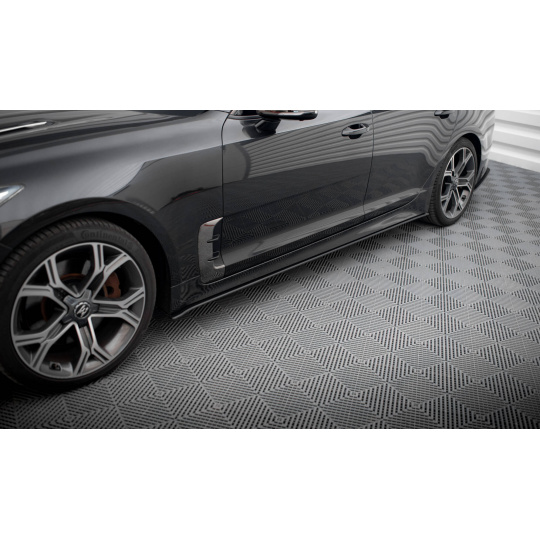 Maxton Design "Street Pro" difuzory pod boční prahy pro Kia Stinger GT-Line, plast ABS bez povrchové úpravy