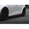 Maxton Design difuzory pod boční prahy ver.2 pro Renault Megane RS Mk4, červený lesklý plast ABS