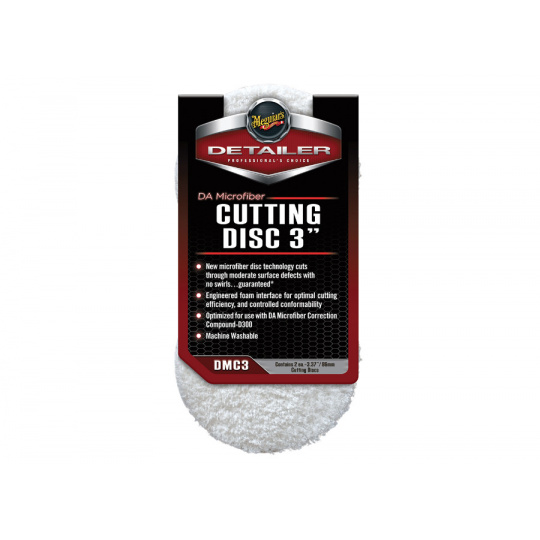 Meguiar's DA Microfiber Cutting Disc 3" - lešticí mikrovláknový kotouč, 3palcový (2 kusy)