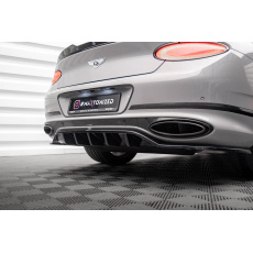 Maxton Design středový spoiler pod zadní nárazník s žebrováním pro Bentley Continental GT Mk3, černý lesklý plast ABS