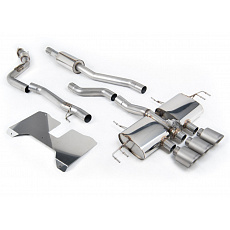 Milltek Sport výfukový systém cat-back s rezonátorem (Road+) s klapkami pro Honda Civic Type R FL5 2.0 i-VTEC (s i bez OPF/GPF) 2022-2024, GT-115 broušené titanové koncovky