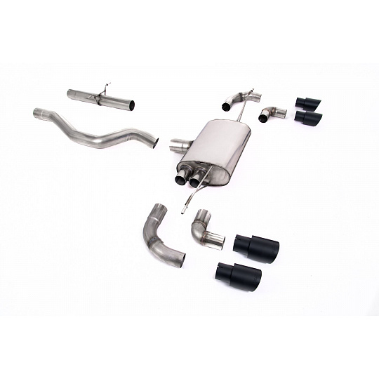 Milltek Sport výfukový systém OPF/GPF Back bez rezonátoru (hlasitější) pro Land rover Defender 90 2.0 I4 P300/P400e (s OPF/GPF a bez OPF/GPF) 2020-2024, GT-90 černé koncovky