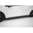 Maxton Design "Racing durability" difuzory pod boční prahy pro Volkswagen Golf GTI Mk8, plast ABS bez povrchové úpravy, s červenou linkou