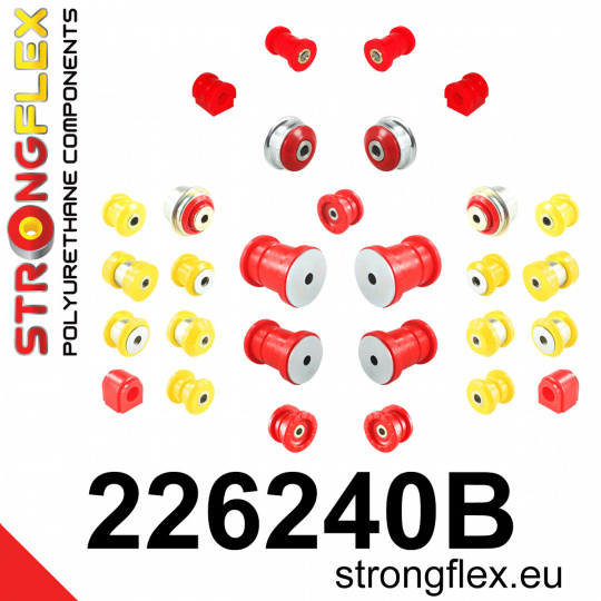 226240B: Strongflex Kompletní sada polyuretanových silentbloků pro zavěšení