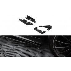 Maxton Design křidélka bočních difuzorů pro Mercedes třída A W176 Facelift AMG-Line, černý lesklý plast ABS