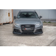 Maxton Design "Racing durability" spoiler pod přední nárazník s rohovými splittery pro Audi RS3 8V, plast ABS bez povrchové úpravy, s červenou linkou