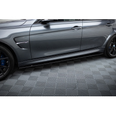 Maxton Design difuzory pod boční prahy ver.1 pro BMW M3 F80, černý lesklý plast ABS