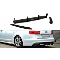 Maxton Design difuzor zadního nárazníku s bočními nástavci pro Audi A6 C7, plast ABS bez povrchové úpravy, pro dvojitou koncovku vlevo Maxton Design difuzor zadního nárazníku s bočními nástavci pro Audi A6 C7, plast ABS bez povrchové úpravy, pro dvojitou koncovku vlevo