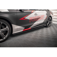Maxton Design difuzory pod boční prahy ver.2 pro Audi S8 D4, černý lesklý plast ABS