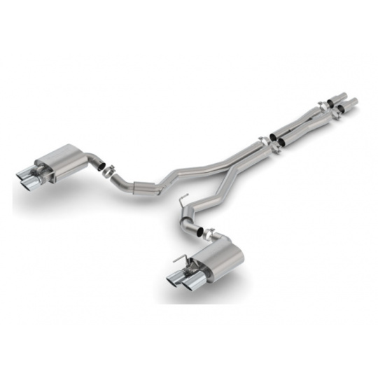 Borla Cat-Back výfukový systém "S-Type" typ 50 pro Ford Mustang GT 5,0l RWD 2-dvéř. r.v. 2018-2020, typ koncovek: chromové