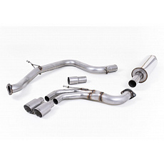 Milltek Sport homologovaný výfuk cat-back s rezonátorem (tišší) pro Volkswagen Golf MK7 GTD 2.0 TDI 185PS 2013-2016, typ koncovek: GT-80 titanové